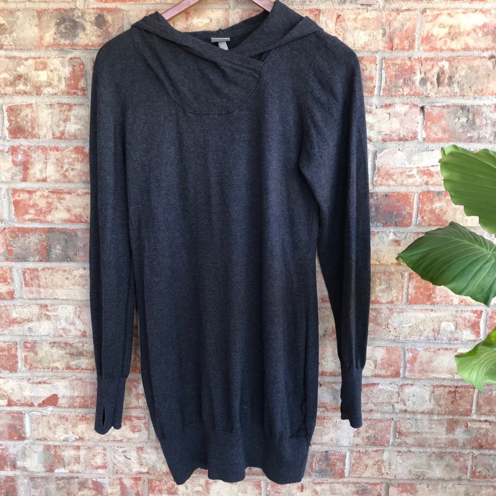 {BENCH} Hooded Long Length W/ hood Dk Grey Heather